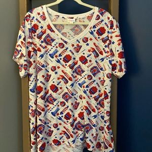 Lularoe 4th of July Christy Tee sz 3xl